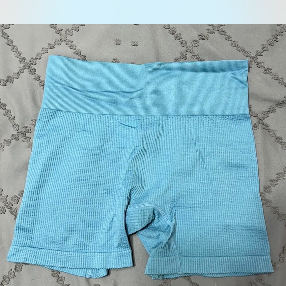 Women's Blue Biker Workout Shorts